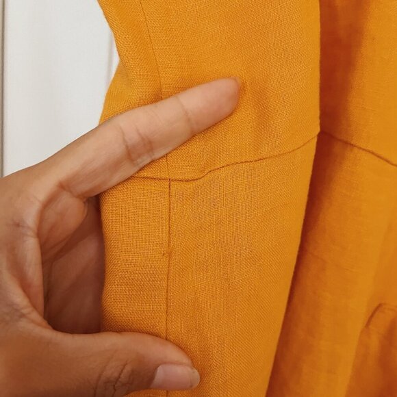 Everlane Sunflower Yellow Linen Jumpsuit size 2P EUC Spring Summer Casual Boho - Picture 7 of 10